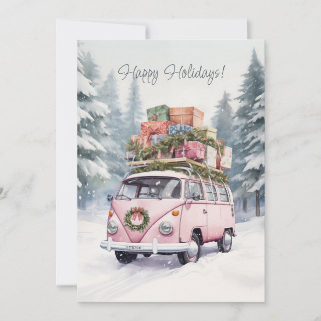 Tarjeta plana de vacaciones (Anverso)