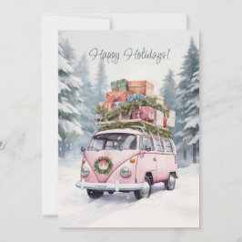 Tarjeta plana de vacaciones