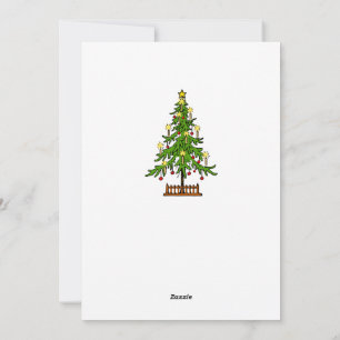 Tarjeta plana de vacaciones 5x7 Velas de Navidad