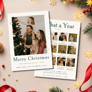 Tarjeta plana de vacaciones anual de Navidades de