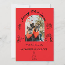 Tarjeta plana de vacaciones caprichosa dibujada a