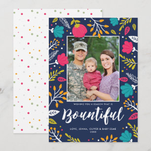 Tarjeta plana de vacaciones de Navidad Bounty