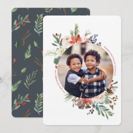Tarjeta plana de vacaciones de Winter Wonderland R