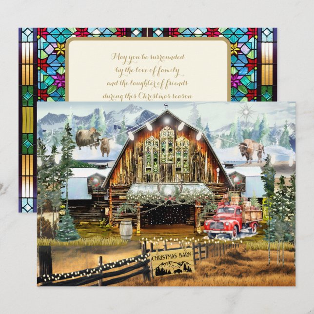 Tarjeta plana de vacaciones india para Navidades e (Anverso / Reverso)