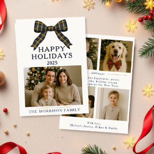 Tarjeta plana de vacaciones para Navidades de arco