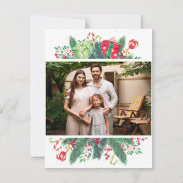 Tarjeta plana de vacaciones, tamaño: 4,25" x 5,5",