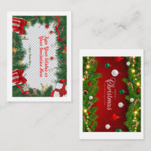 Tarjeta plana de vacaciones, tamaño: 4,25" x 5,5",