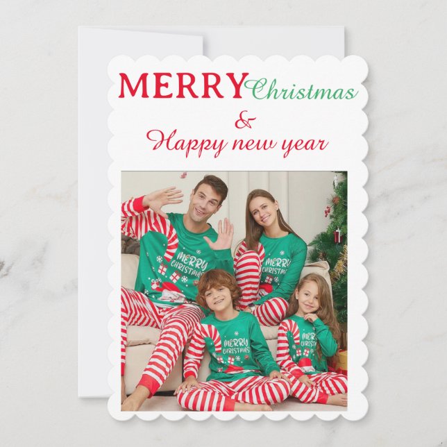 Tarjeta plana de vacaciones, Tamaño: 5" x 7", Pape (Anverso)