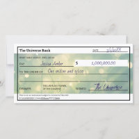 Tarjeta plana de verificación de abundancia verde