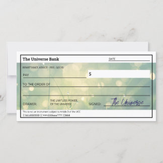 Tarjeta plana de verificación de abundancia verde
