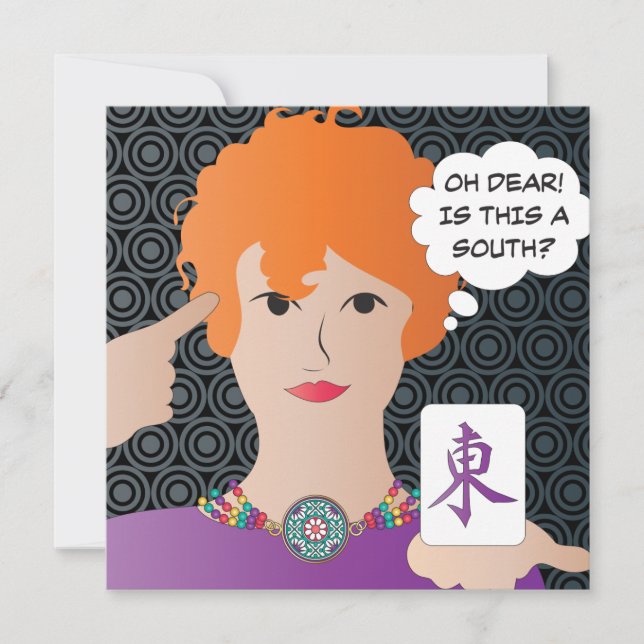 Tarjeta plana de viento Mah Jongg Sayings (Anverso)