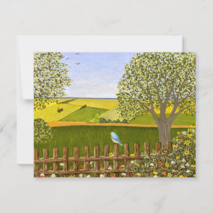 Tarjeta plana de vista hermosa