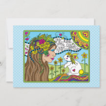 Tarjeta plana de Word de un tipo de 7" x 5"