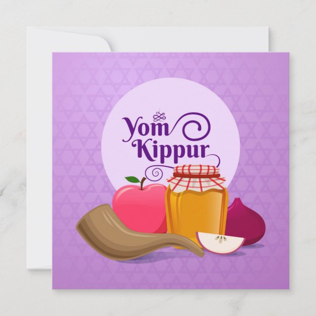 Tarjeta plana de Yom Kippur bendecida (Anverso)