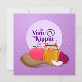 Tarjeta plana de Yom Kippur bendecida