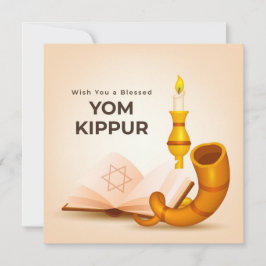 Tarjeta plana de Yom Kippur bendecida