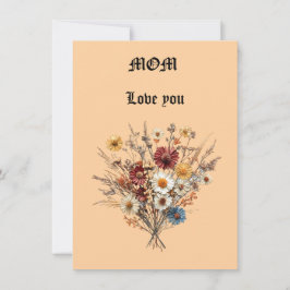 Tarjeta plana del día de la madre