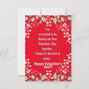Tarjeta plana del día de San Valentín