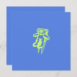 Tarjeta plana del hombre espacial