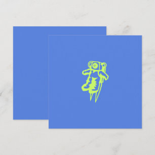 Tarjeta plana del hombre espacial