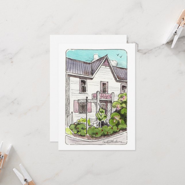 Tarjeta plana del Instituto Chautuaqua de la Casa  (Anverso/Reverso In Situ)