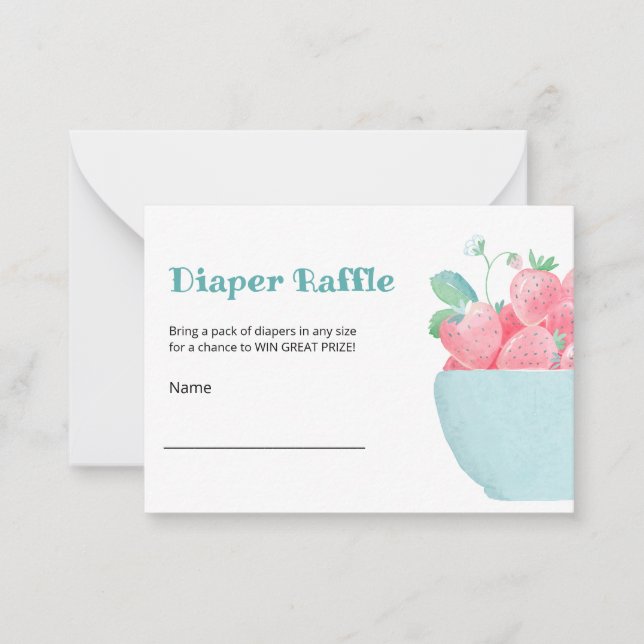 Tarjeta plana Diaper Raffle para bebé (Anverso)