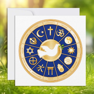 Tarjeta plana Dove of Peace de 5.25" x 5.25"