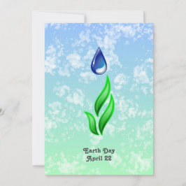 Tarjeta plana Earth Day