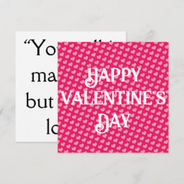 Tarjeta plana El día de San Valentín de corazones 