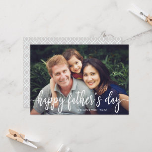 Tarjeta plana elegante del día de padre de la foto