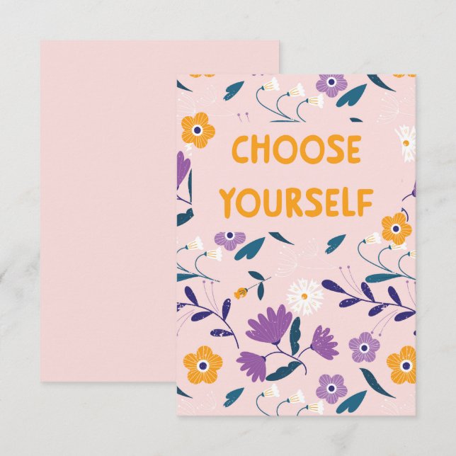 Tarjeta plana Elige tú mismo (Anverso / Reverso)