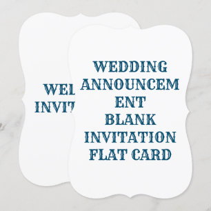 TARJETA PLANA EN BLANCO PARA INVITACIÓN DE BODAS