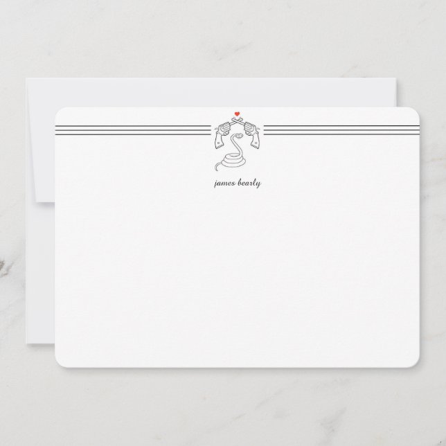 Tarjeta plana estacional personalizada de serpient (Anverso)