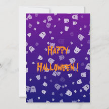 Tarjeta plana Fantasma Halloween