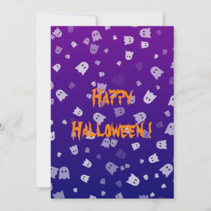 Tarjeta plana Fantasma Halloween