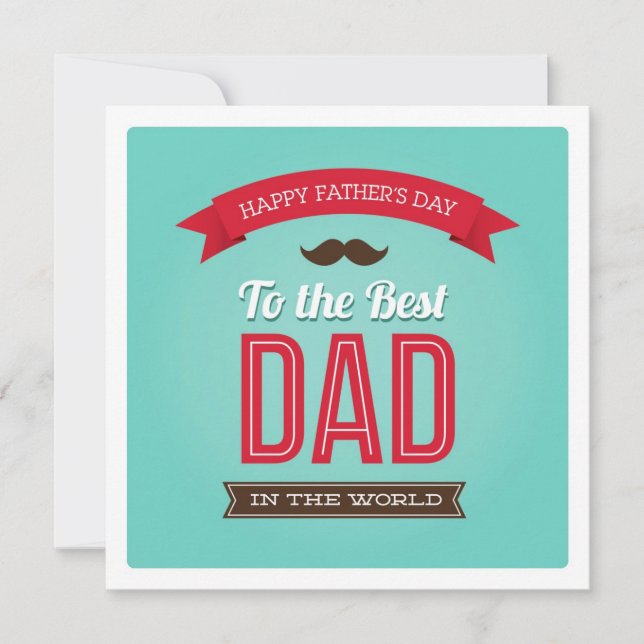 Tarjeta plana feliz día del padre (Anverso)