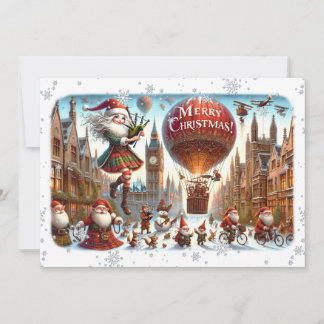 Tarjeta plana Feliz Navidad 020(ElfSanta)