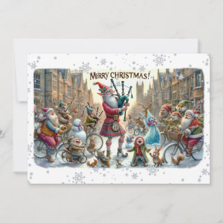 Tarjeta plana Feliz Navidad 025 (ElfSanta)