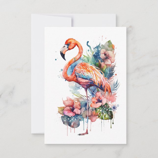 Tarjeta plana Flamingo (Anverso)