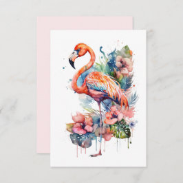 Tarjeta plana Flamingo