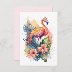 Tarjeta plana Flamingo