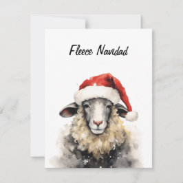 Tarjeta plana Fleece Navidad Navidades