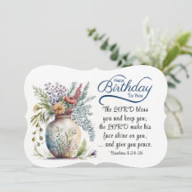 Tarjeta plana floral de la Biblia Cristiana Verse 