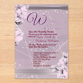 Tarjeta plana floral de lavanda