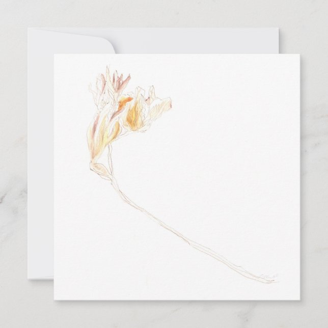 Tarjeta plana Freesia seca n.º 3 (Anverso)