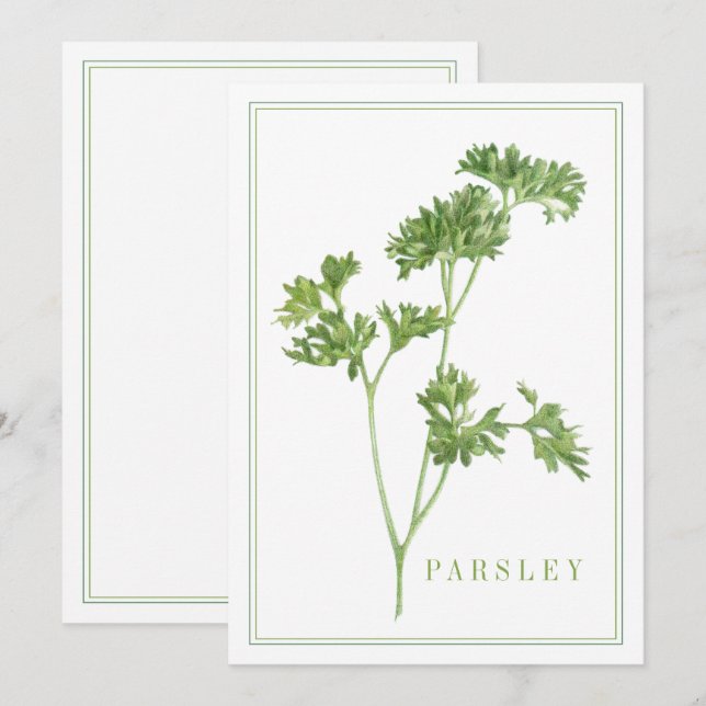 Tarjeta plana FRESH PARSLEY 5x7 (Anverso / Reverso)