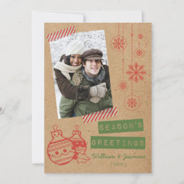 Tarjeta plana Fun Cardboard Candy Tape Holiday