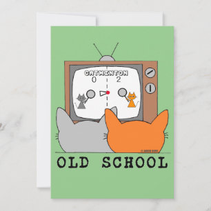 Tarjeta plana - Gatos de videojuegos retro OLD SCH