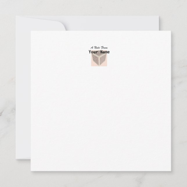 Tarjeta plana geo personalizada con su nombre (Anverso)