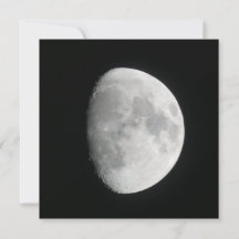 Tarjeta plana Gibbous Moon Waning